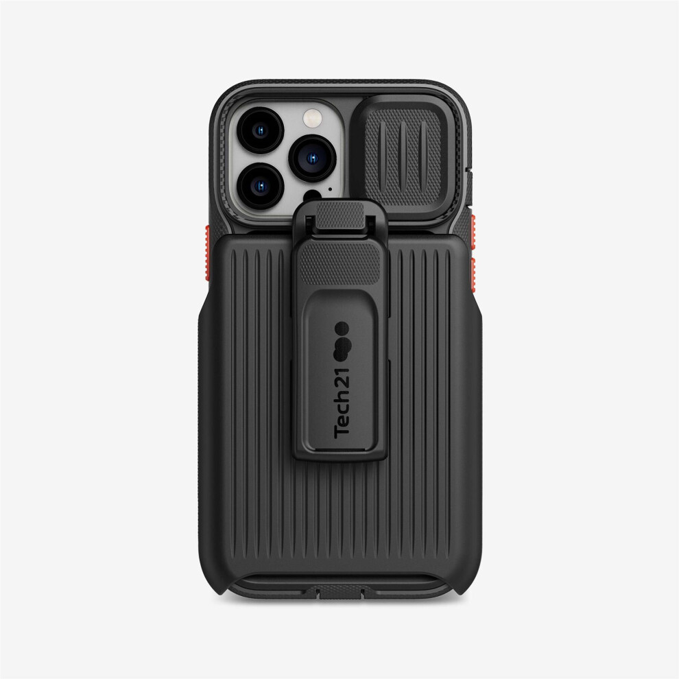 Tech21 Evo Max w/Holster mobile phone case 17 cm (6.7") Cover Black