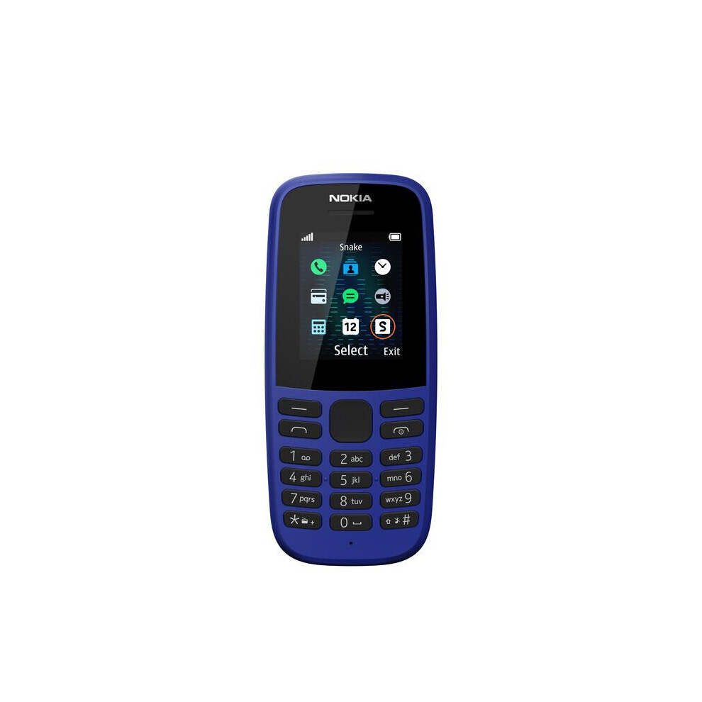 Nokia 105 (2019 edition) 1.77 Inch UK SIM Free Feature Phone (Single SIM)  Blue