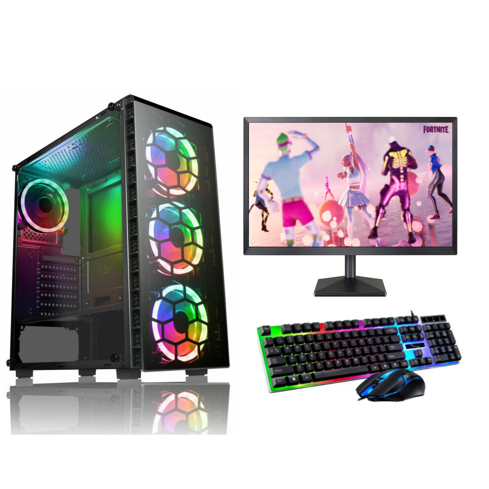 FCS Gaming PC Computer Bundle Intel Quad Core i5 16GB 1TB Win 10 2GB GT730