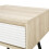 URBN Living (Solid White Birch) 45cm Fluted Bedside Sofa End Side Table + 1 Drawer 3