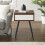 URBN Living (Dark Walnut) 45cm Fluted Bedside Sofa End Side Table + 1 Drawer 1