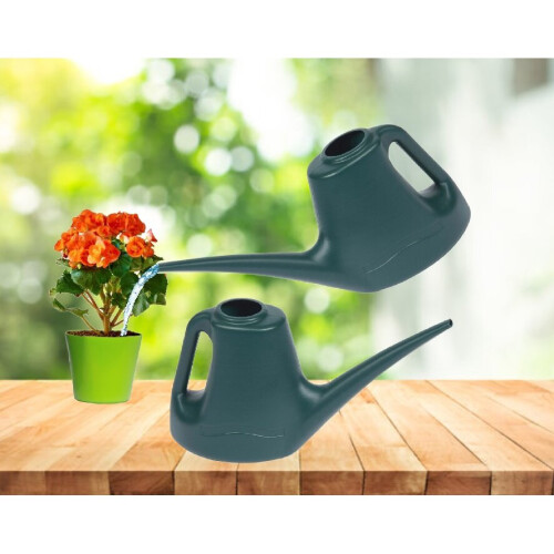 2 Small Plastic Watering Cans 1L Indoor Houseplant Mini Watering Can