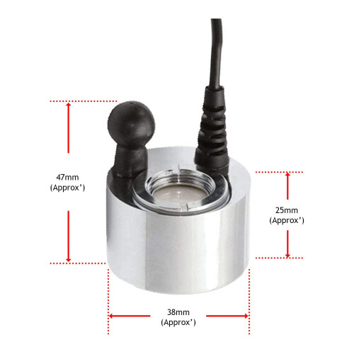 SPARES2GO Electric Heater Fan Unit for Dimplex DC 24v + Optimyst Glass Disk Transducer 1