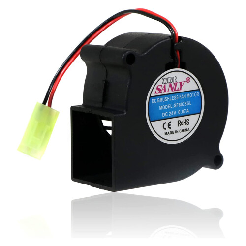 SPARES2GO Electric Heater Fan Unit for Dimplex DC 24v + Optimyst Glass Disk Transducer 2
