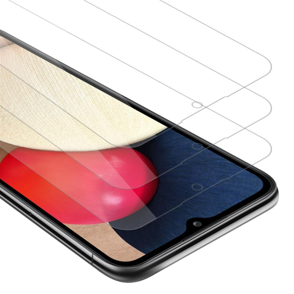 Cadorabo 3X Tempered Glass For Samsung Galaxy A02s Protection Film Display Saver Protective Film 4063758227859