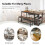 Costway 3 PCS Kitchen Dining Table set for 4 persons W/ 2 Dining Benches 4