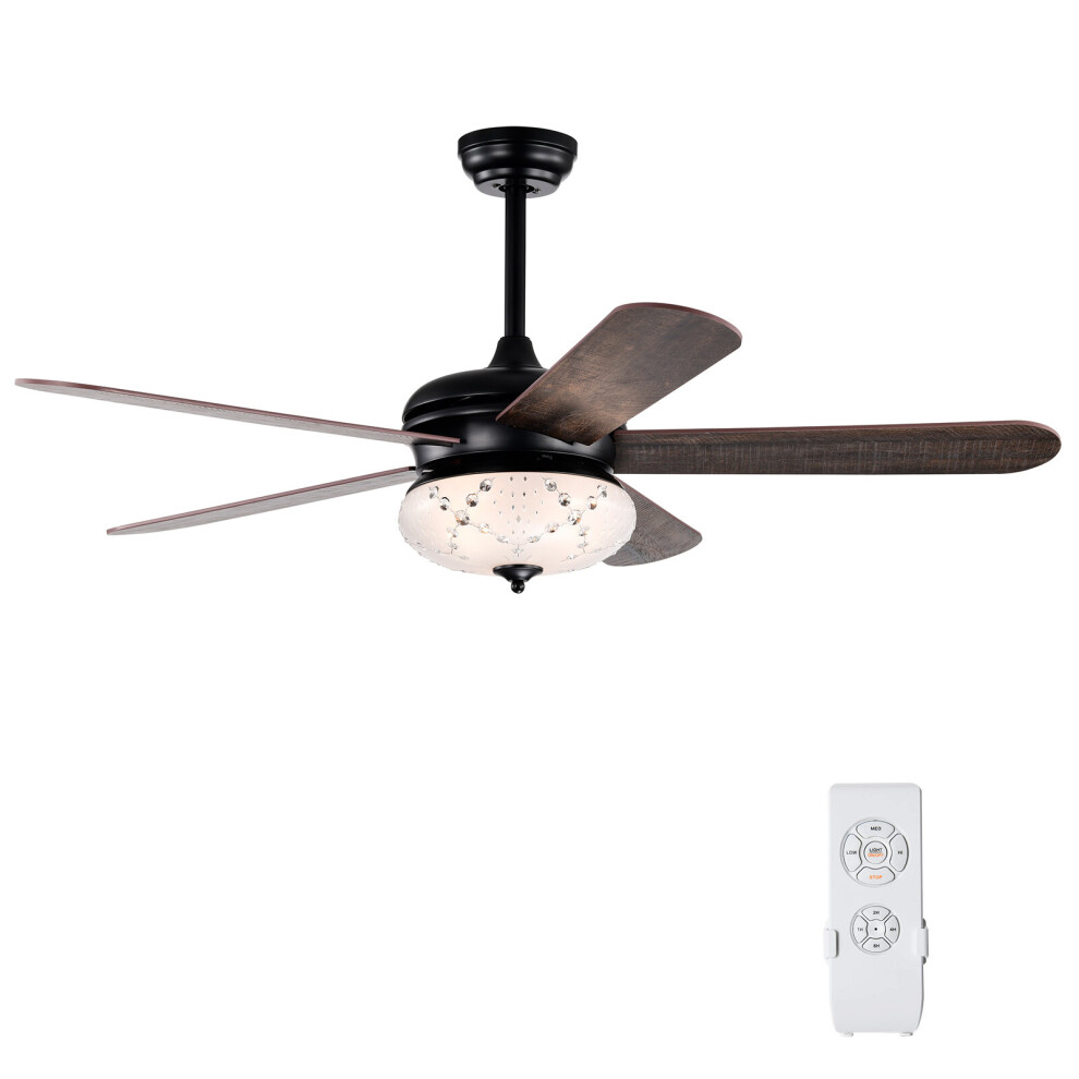 132cm  Indoor Ceiling Fan Retro Ceiling Fan with Timer Remote Control