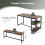 Costway 3 PCS Kitchen Dining Table set for 4 persons W/ 2 Dining Benches 2
