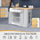 Costway Kitchen Island with Storage Kitchen Island Table with with Drop Leaf 6