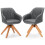 Costway 2Pcs Swivel Accent Ergonomic Modern Armchairs Writing Desk Chairs 1