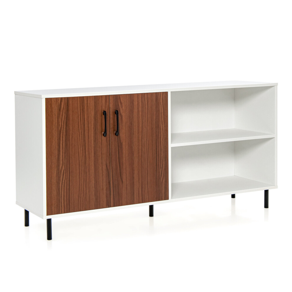 Modern Buffet Sideboard Storage Cabinet Coffee Bar Cabinet w/ 2 Doors