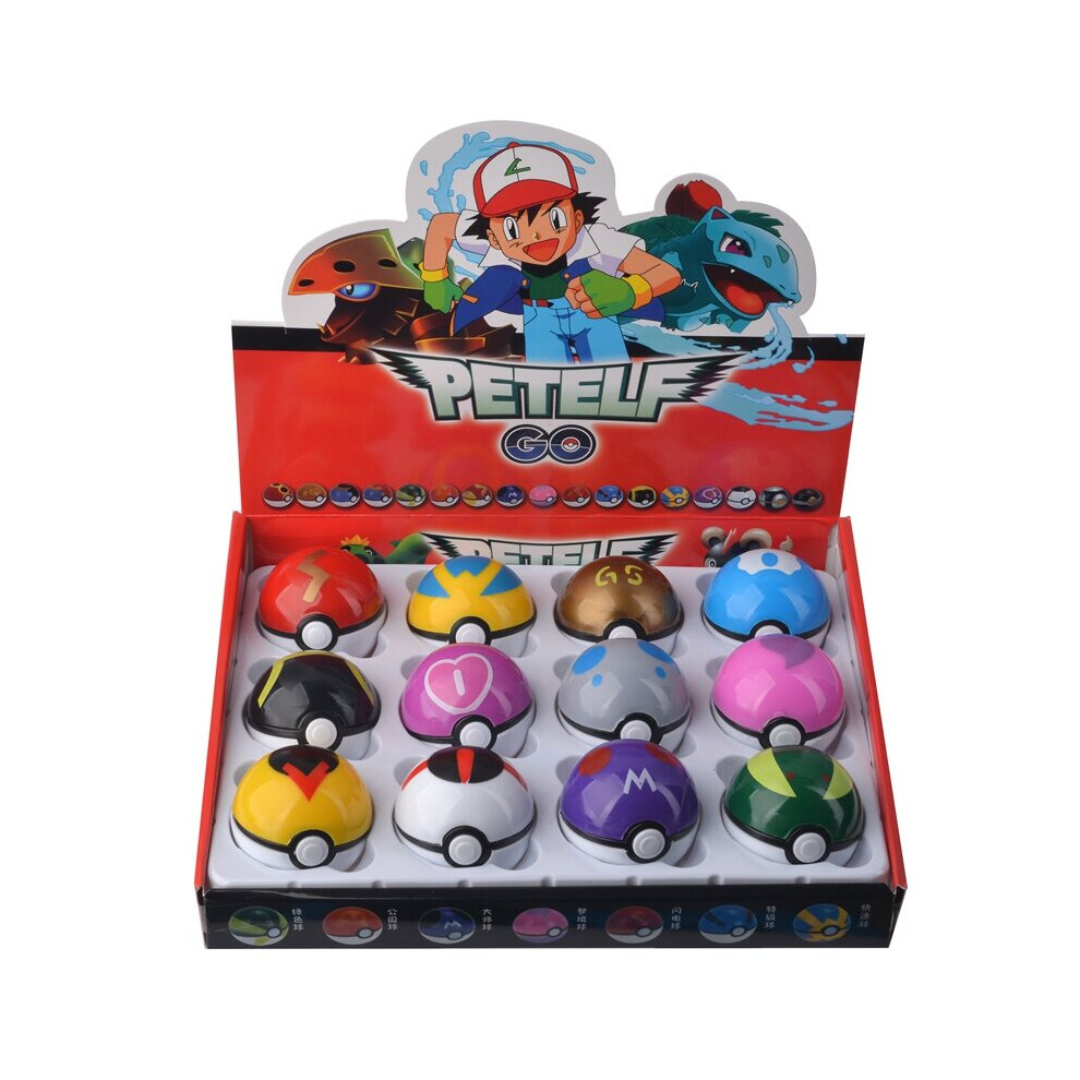 12 Pcs/Set Pokemon Poke Ball Action Figure Model For Children Gift