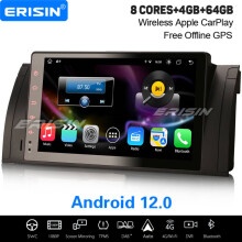 9" 8-Core Android 12 DAB+ Satnav Car Stereo BMW 5er E39 X5 E53 M5 CarPlay Bluetooth WiFi DSP 64GB