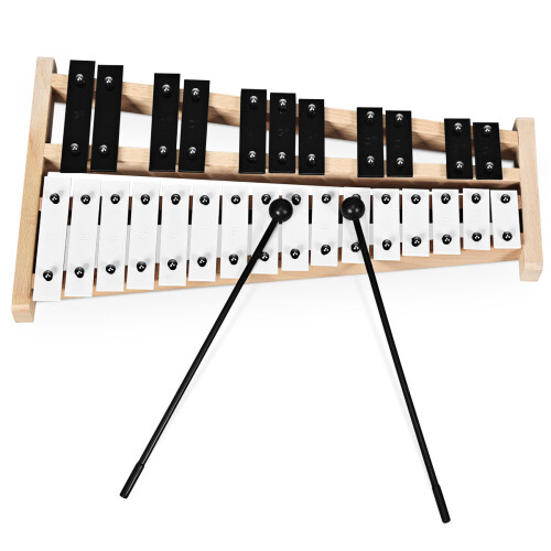 Costway 27 Notes Full Size Notes Glockenspiel Xylophone Percussion Instrument