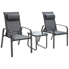 3-Piece Patio Bistro Furniture Set Outdoor Porch Furniture Set