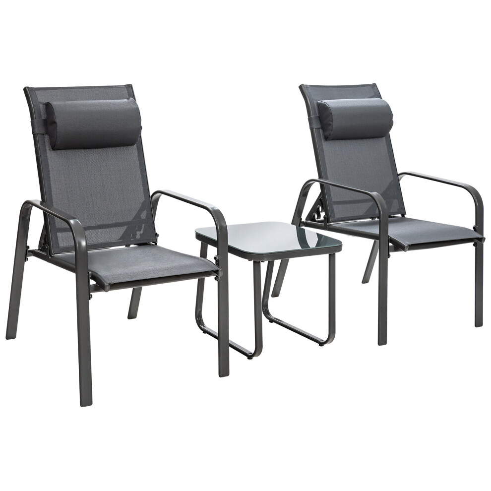 3-Piece Patio Bistro Furniture Set Outdoor Porch Furniture Set