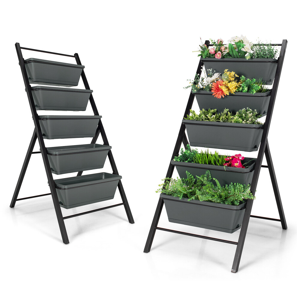 5-Tier Vertical Raised Garden Bed Freestanding Garden Elevated Planter