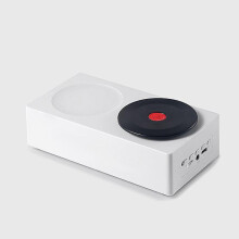 (White) Bluetooth Speaker Retro Record Player Wireless Night Light Creative Gift
