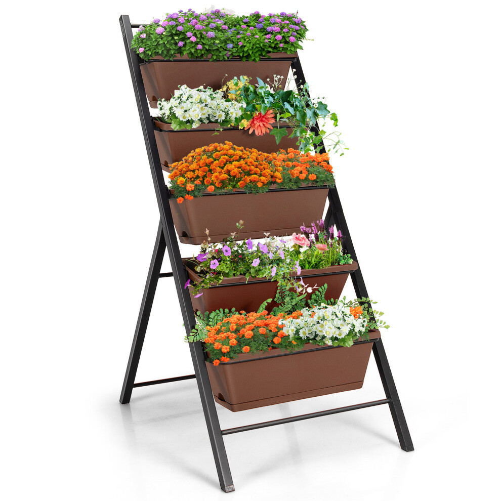 5-Tier Vertical Raised Garden Bed Freestanding Garden Elevated Planter