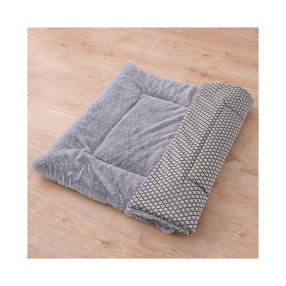 (colour 2, L 90*75 cm) Pet Dog Cage Mat Pad Cat Crate Mattress Kennel Cushion Carrier Bed Washable