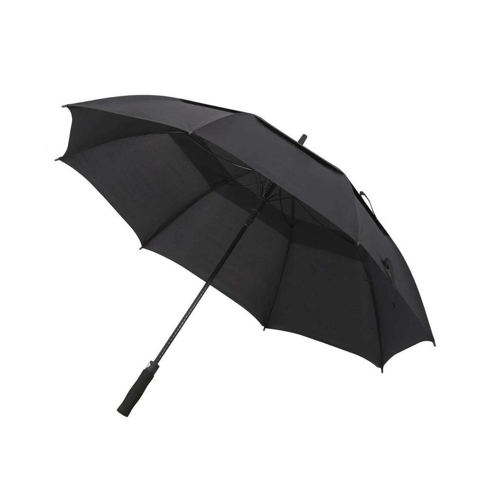 Large Golf Umbrella Automatic Windproof Wind Vented Canopy Storm Black