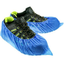 (100 Pair) Shoe Protector Covers Waterproof Reusable Disposable Overshoes Blue Foot Covers