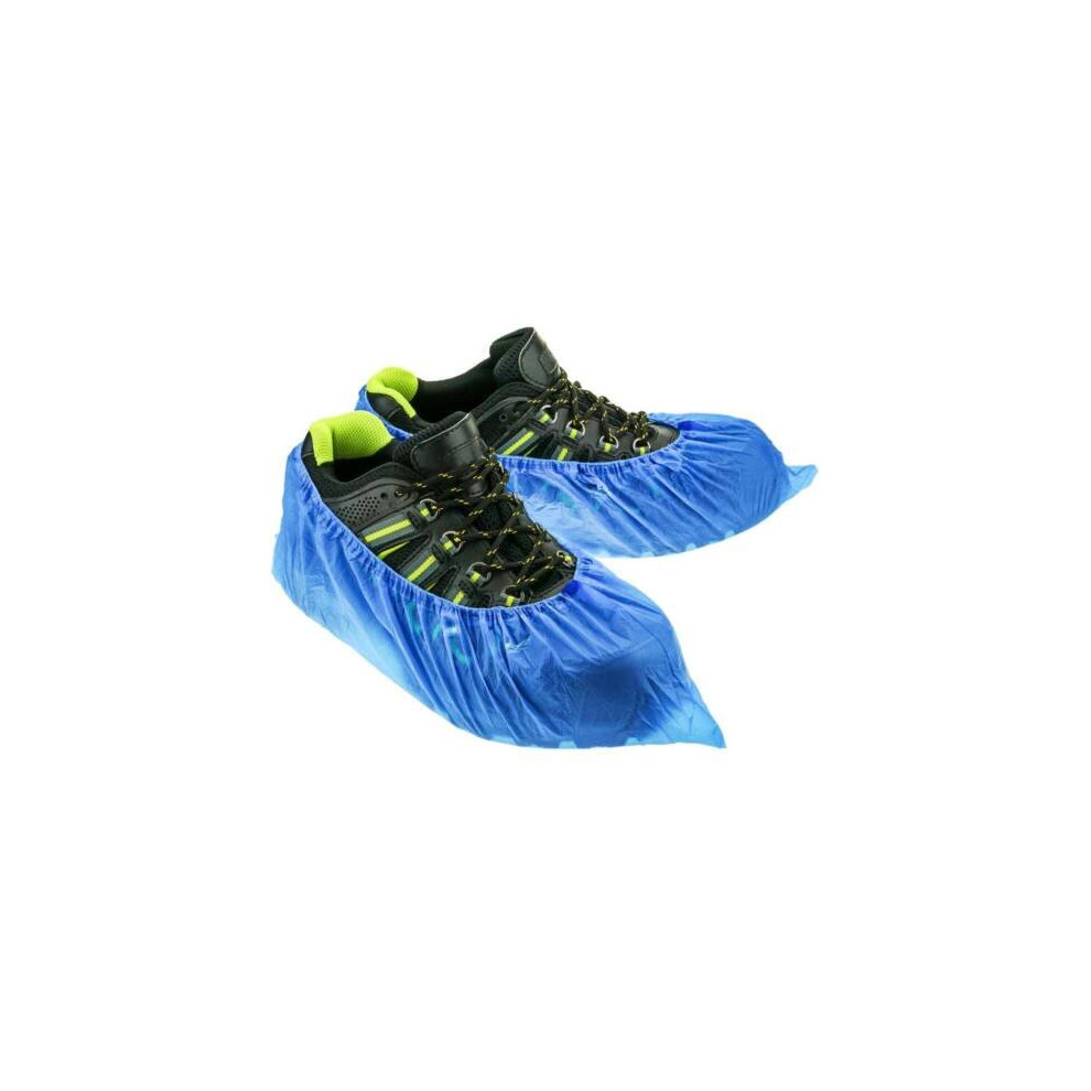 Hot Bargains (100 Pair) Shoe Protector Covers Waterproof Reusable Disposable Overshoes Blue Foot Covers