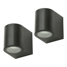 (Up or Down) Pack of 2 Wye Wall Light Outdoor Up Down, Black