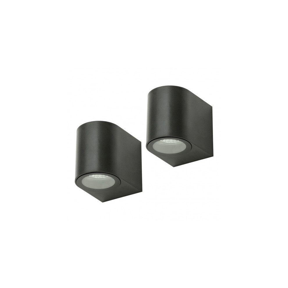 (Up or Down) Pack of 2 Wye Wall Light Outdoor Up Down, Black