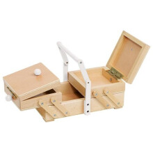 Caja de costura de madera