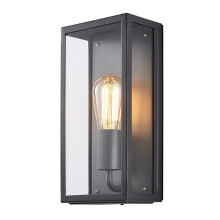 Litecraft Mersey Outdoor Wall Light Box Lantern IP44 - Anthracite