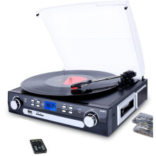 DIGITNOW! Bluetooth Turntable Record Player With Stereo Speakers