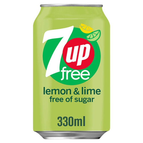 7UP Free Lemon & Lime Can 330ml (Pack of 24) 1