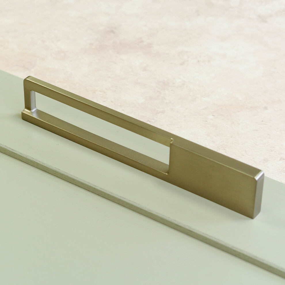 224Mm Nickel Modern Slim Square Open Pull Handle 5060796701913