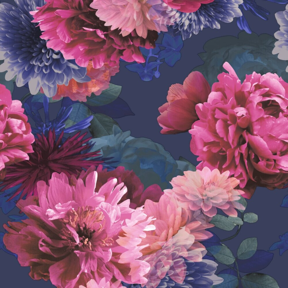 Muriva Lipsy London Issey Blue Wallpaper 144062