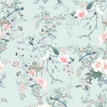 Muriva Lipsy London Ophelia Duck Egg Wallpaper 144081