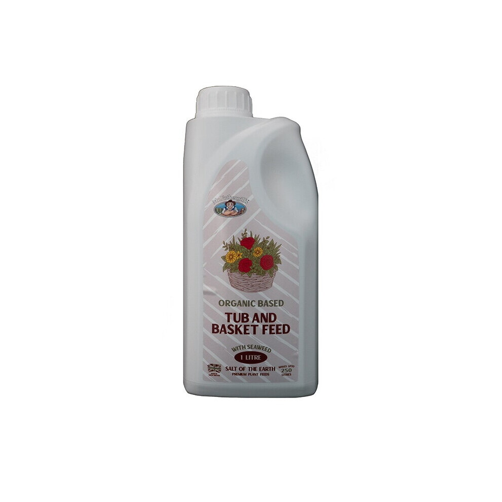 Mr Fothergill's Organic Based Tub & Basket Feed Added Liquid Seaweed 1L Bottle