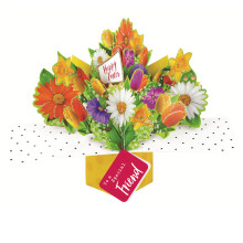 To A Special Friend Happy Easter Pop Up Flowers Greeting Card 3D Cards