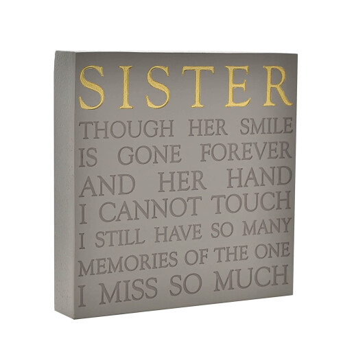 Memorial Square Plaque Sister Remembrance Family Graveside Ornament on OnBuy