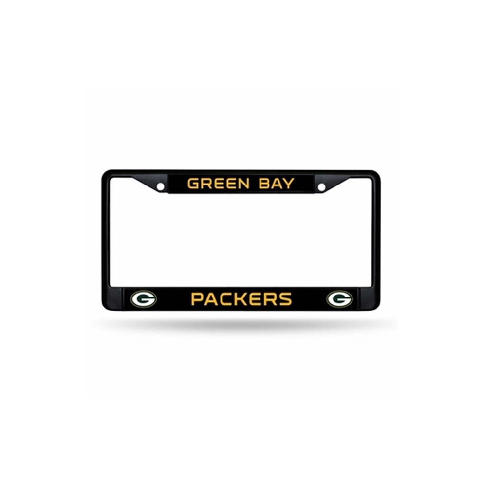Ricoindustries Fbc3320 Bay Packers Metal License Plate Frame Green/Black 767345168023