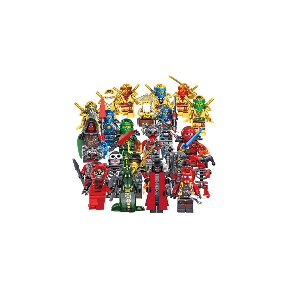 Set of 24 pcs Ninjago Mini Figures Kai Jay Sensei Wu Master Building Blocks Toys