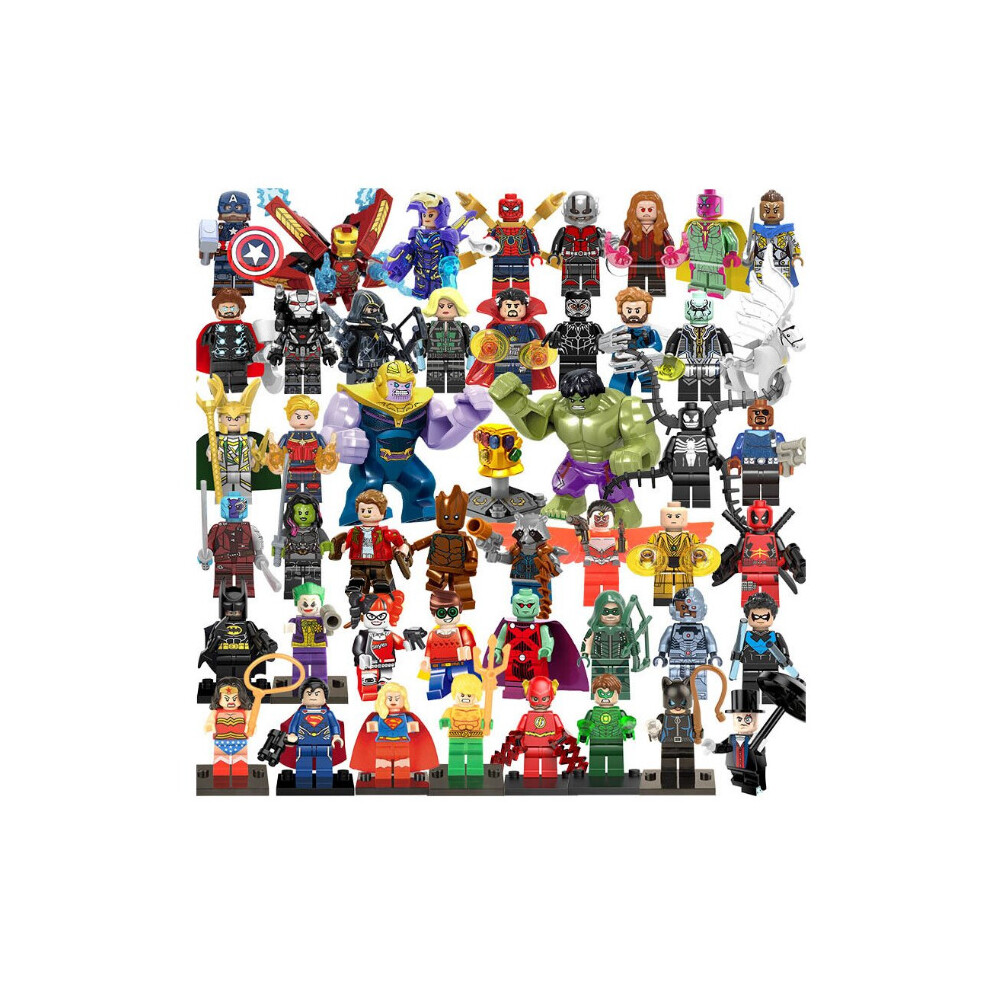 48PCS DC Marvel Superheroes Minifigures Toys Fit Lego