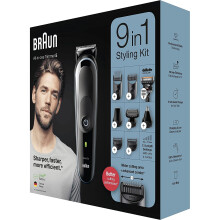 Braun MGK5 9-in-1 All-in-One Trimmer - Beard, Hair and Body Grooming Kit with 13 Lengths (0.5-21mm) and AutoSensing Technology