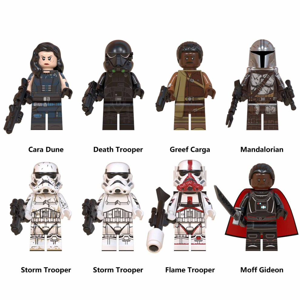 Bonxaif 8Pcs Fit Lego Storm Trooper Star Wars Clone Troopers Minifigures Kid Toys