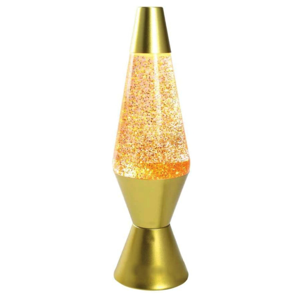 ADEPTNA Premium Large Retro 15 inch Bullet Design Glitter Lamp (Gold)