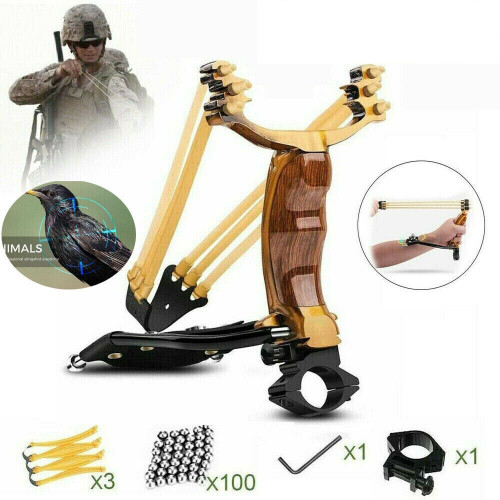 Catapult Powerful Hunting Slingshot High Velocity 100 Ammo Target Hunt
