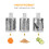 (Red) 3 Drum Blades Cheese Grater Rotary Handheld Fruit Vegetable Slicer 6