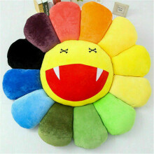 (1#, 100cm) Rainbow Flower Plush Cushion KaiKai Large Pillow