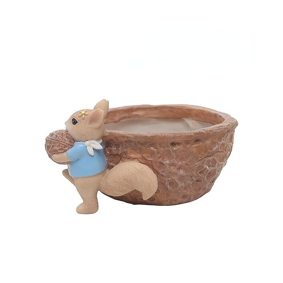 (C) Squirrel Nut Design Potted Plant Succulent Flowerpot Garden Home Lovely Resin Creative Decoration-image-OPC-PBC5NGY-NEW