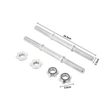 Dumbbell Bar 14" With Spinlock Collars Weight Lifting Bars 1" Pair
